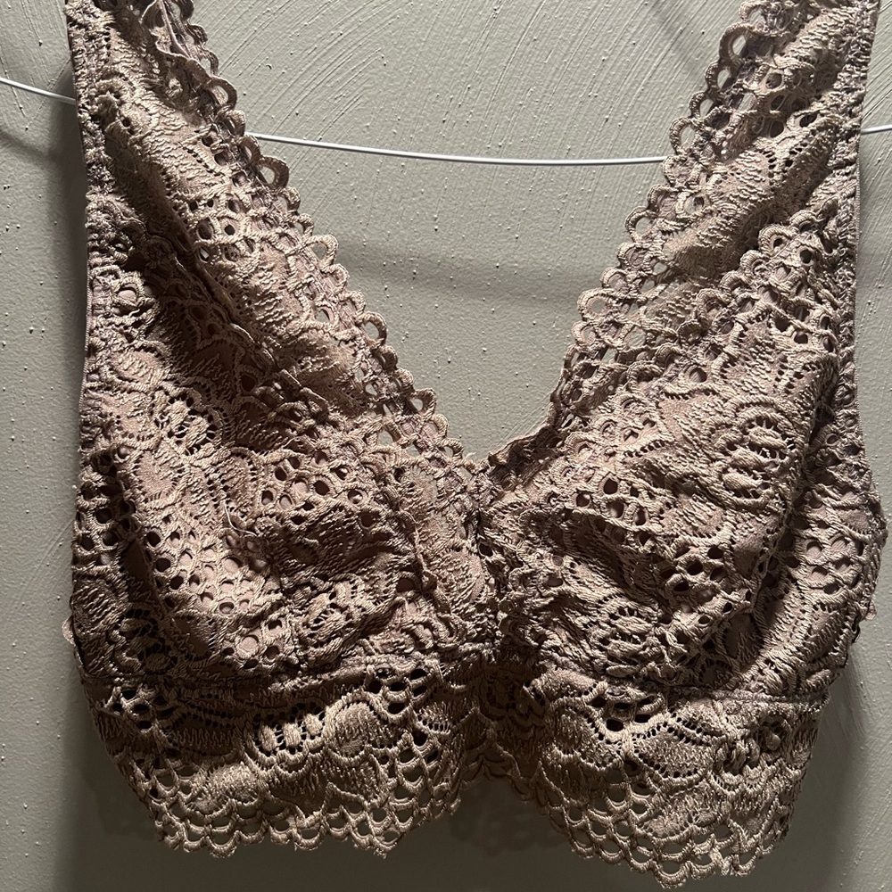 Lace Bralette in Taupe